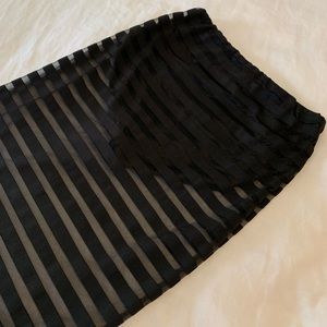 ASOS Skirts - ASOS Bodycon Sheer Striped Midi Skirt ASOS Skirts - ASOS Bodycon Sheer Striped Midi Skirt